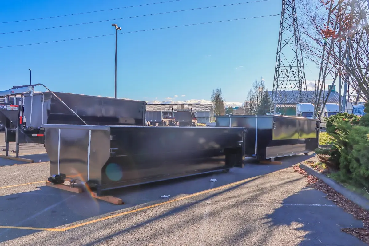 Roll-off dumpster ready for waste disposal at job site for 12 Yard Dumpster Rental in El Cerro Mission
